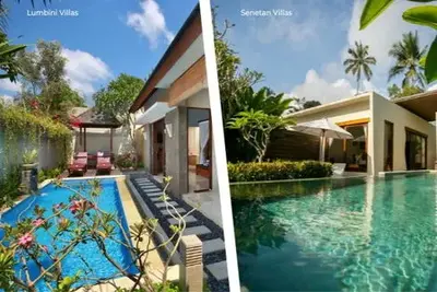 Combiné hôtels Duo Payangan & Jimbaran en villas avec piscine privée (Senetan Villas & Spa Resort + Lumbini Luxury Villas and Spa) 