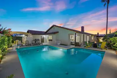 Lush Chic Living Private Backyard Heated Saltwater Pool