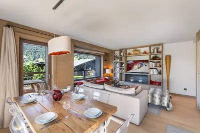 Image de Appartement lumineux avec spa, piscine et sauna pour 7 personnes near Megeve