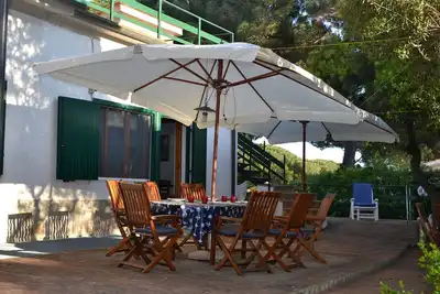 Image de VillaBasilio in pine forest mt 50 from the beach private access 3000 sqm garden