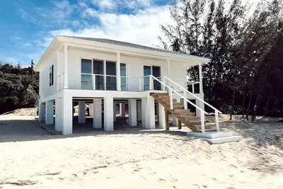 Brand new beachfront home on pristine beach.