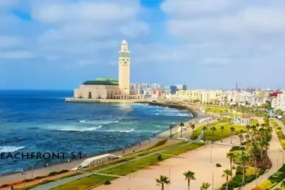Image de luxury house with garden view close to beach  and mosque hassan 2