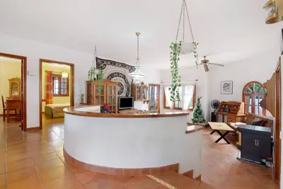 Maison de vacances 'Finca Palmeras' avec vue sur la mer et la montagne, piscine privée et Wi-Fi