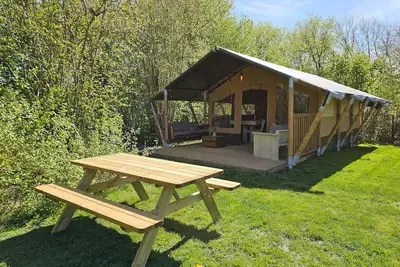 Image de Komfortables Safarizelt, in der Nähe von Domburg, Strand und Wald