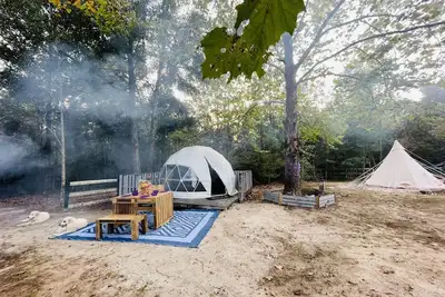 Image de Tally Glamping Farmstay Gimpy’S Geodome with mini horses, goats, cows, chickens