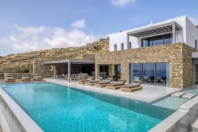 Image de Astounding Mykonos Villa | 6 Bedrooms | Villa Brandy | Private Infinity Pool & Stunning Sea Views | Elia