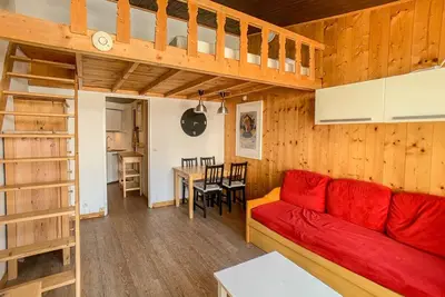 Image de Studio mezzanine près des pistes, balcon, animaux admis
