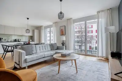 Image de Great Kleinhüningen 3br w/ Elevator, W/D & Storage Room, by Blueground