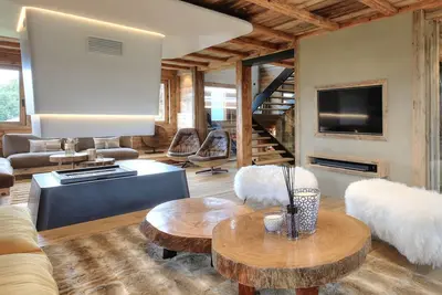 Image de Chalet de luxe avec piscine, jacuzzi, sauna et cinéma à Megève