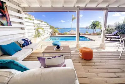 Image de Little Paradise 1, 3 chambres, piscine privée, vue Baie de Cul de Sac