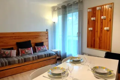 Charmant 2 Pièces Cabine, Proche Pistes, Balcon, Cuisine Équipée, Idéal Famille - Les Adrets