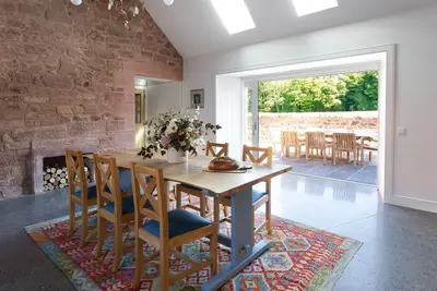 A beautifully renovated rural retreat for families and groups set in extensive grounds.