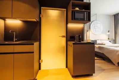 Image de Studio, Dusche, Wc, 1 Schlafraum - Hotel Harrys Home Bischofshofen