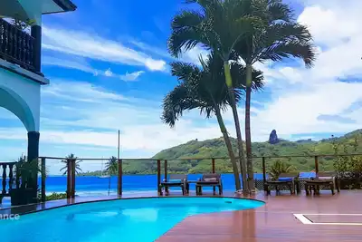 Image de Villa Maroe Huahine \n( Étage supérieur avec balcon 2 chambres, cuisine, SdBain).