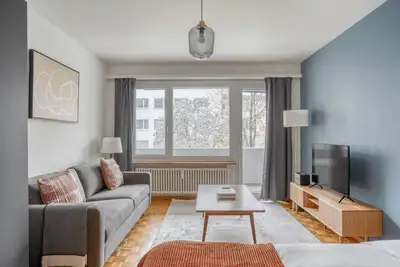 Image de Remarkable Gundeldingen 1br w/ Storage, nr Train Station, by Blueground