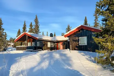 Image de Belle maison à Sjusjøen avec sauna