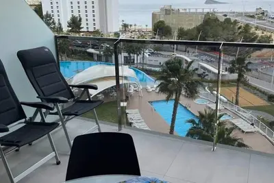 Image de Appartement \"Sunset Waves\" avec vue sur la mer, Wi-Fi et climatisation