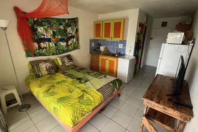 Image de Studio tout confort dans son écrin de verdure au pieds de la Marina