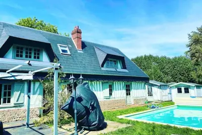 Image de Longere avec piscine 35 min de Deauville 10 personnes