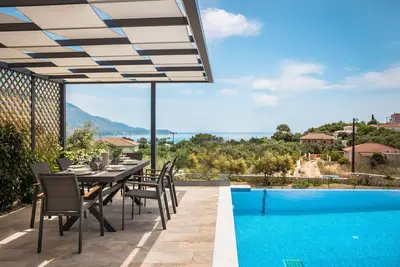 Image de Modern Kefalonia Villa | 3 Bedrooms | Villa Anthelia | Private Pool & Stunning Sea Views | Klismata