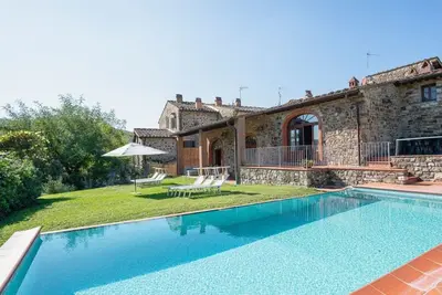 Image de Maison de vacances privée avec climatisation, Wifi, piscine privée, Tv, terrasse, vue panoramique