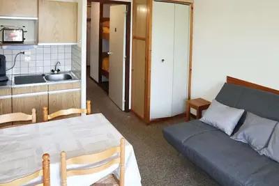 Image de Studio 6 pers avec balcon, proche des pistes et commerces