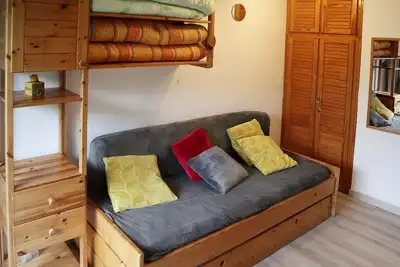 Image de Studio Coquet 4 Pers. en Plein Cœur des Orres 1650 - Balcon Sud, Proche Commerces et Remontées