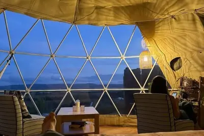 1. Waipū luxury eco glamping in offgrid geodesic dome