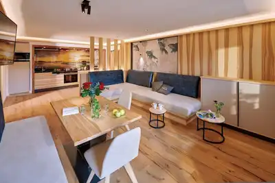 Image de Ferienwohnung Tiroler Ache, 1-2pers. +baby, 1sep. Sz, Terrasse mit Chiemseeblick
