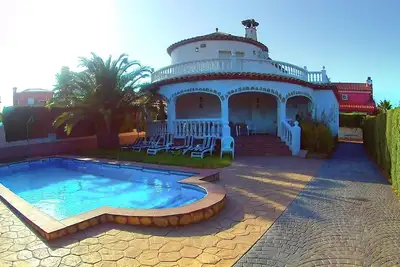 Maison de vacances privée avec piscine privée, Wifi, climatisation, Tv, terrasse, vue panoramique