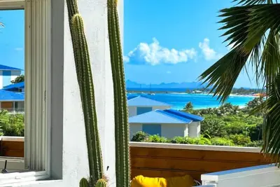 Image de Maison de 2 chambres 2 sdb, 3 terrasses + vue sur la plage de la Bo et St Barth