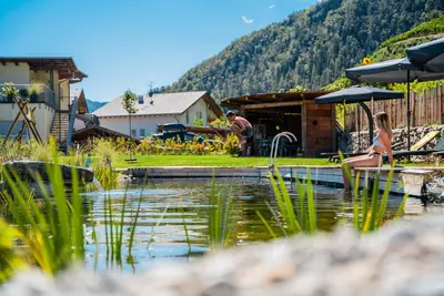 Image de Appartement 'Bachmannhof Thymian' avec vue sur les montagnes, piscine partagée et Wi-Fi