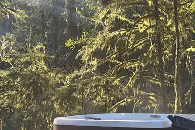 Image de Cozy retreat, newly renovated with loft, hot tub, creek access, pet friendly