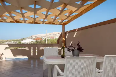 Image de Appartement de deux chambres avec la terrasse et la vue sur le mer Zubovici, Pag (A-4141-b)