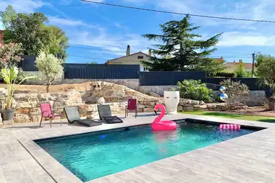 Image de villa avec piscine chauffer