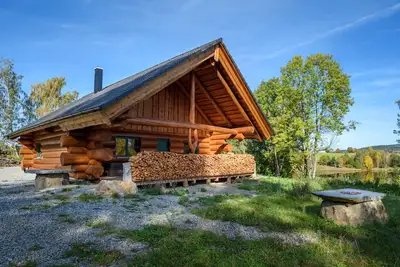 Image de Das neu Gebaute Blockhaus, Befindet Sich in Einer Wunderschönen Landschaft