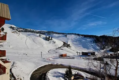Image de À 10m des pistes de ski, 3ème étage, balcon, télévision, casier à ski, 39m², Chamrousse