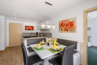Image de Appartement de vacances \"Nr 12 Haus Voglreiter\" avec vue sur les montagnes, jardin partagé et Wi-Fi