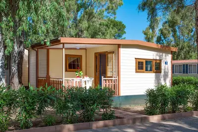 Maison mobile avec piscine