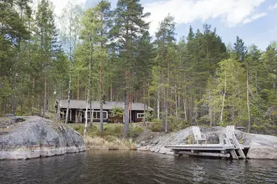 Image de Private villa on lake Saimaa with sauna & rowing boat - 6 persons, 3 bedrooms