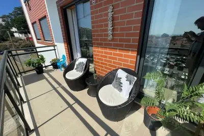 Enjoy the Balcony while Watching the Sea
