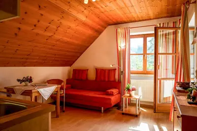 Image de Location-Confort-Salle de bain privée-Vue sur la campagne-Fewo mit Balkon