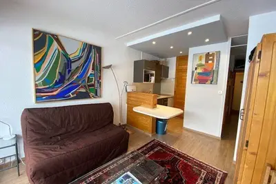 Image de Studio 4 pers balcon, accès direct pistes, ascenseur