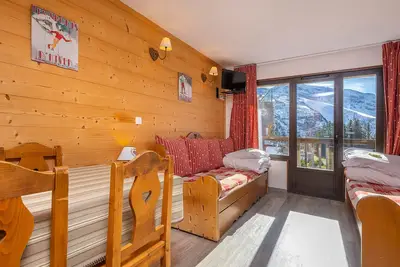 Image de Studio cabine cosy pour 4 personnes à Avoriaz, balcon sud