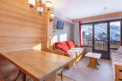 Image de Studio cabine avec balcon sud et wifi à Avoriaz