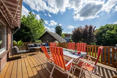 Image de Maison de vacances 'Ferienhaus Ostseetraum' avec terrasse privée, jardin privé et Wi-Fi