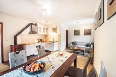 Charming, recently refurbished apartment with stunning views of mount Krn and beautiful surroundings