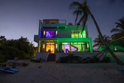 Private Beachfront Home with Dock, Pool, Rooftop