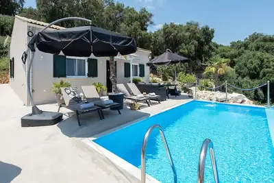 SeaView Corfu Villa | 2 Bedroom | Villa Perama | Private Pool & Ac