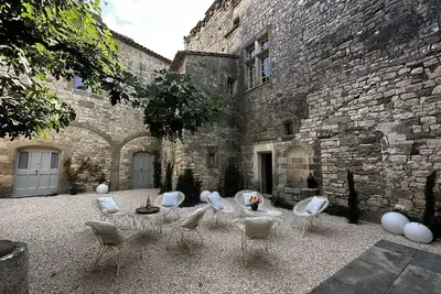 New! Historic Chateau near Uzès, 3 apartments, courtyard garden, and a pool